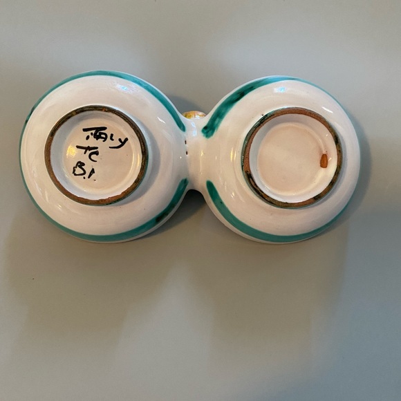 Italy Vtg Hand Painted Art Pottery Colorful Small Trinket/Dish Rooster - Picture 2 of 6